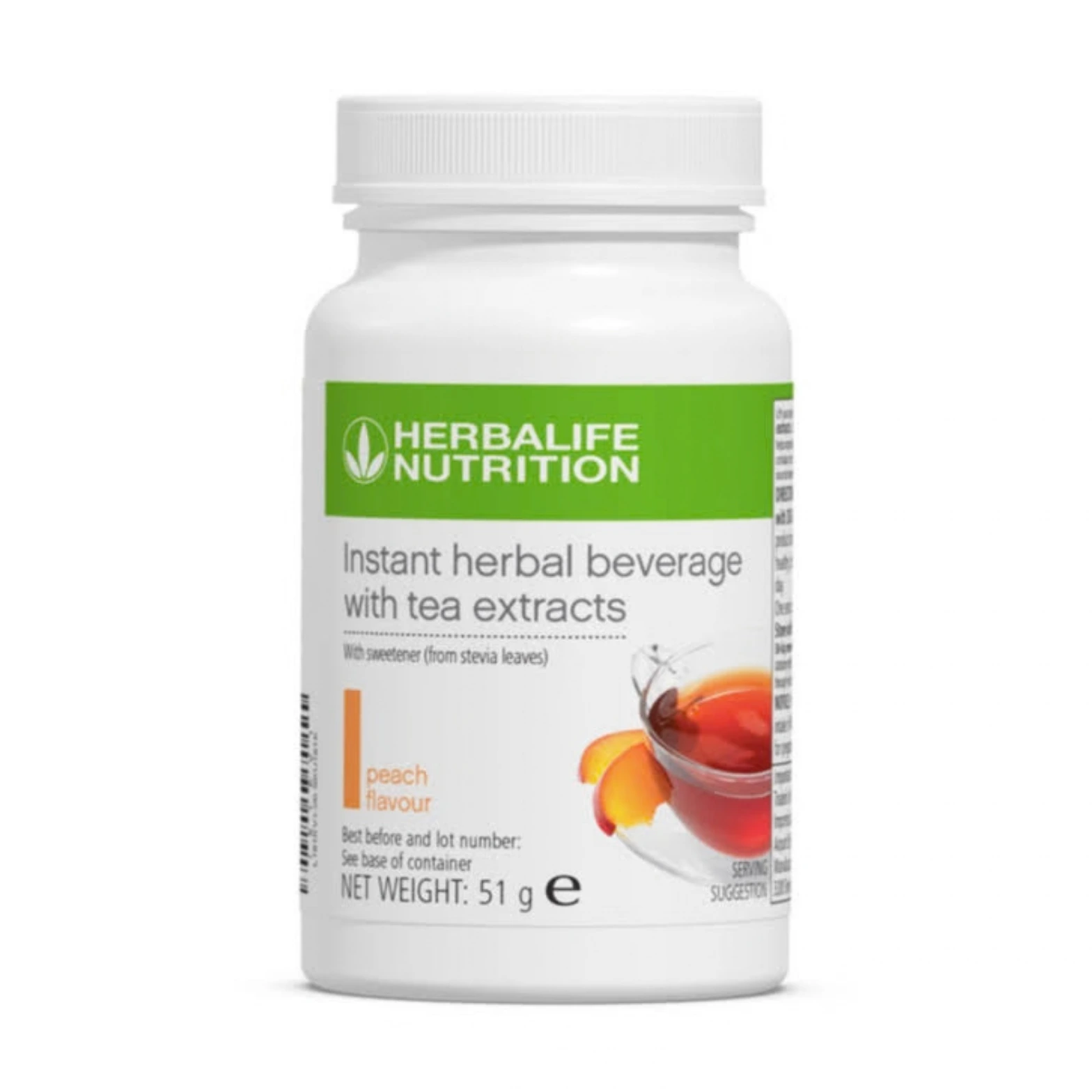 Herbalife Instant Herbal Beverage with Tea Extracts Peach Flavour 51g