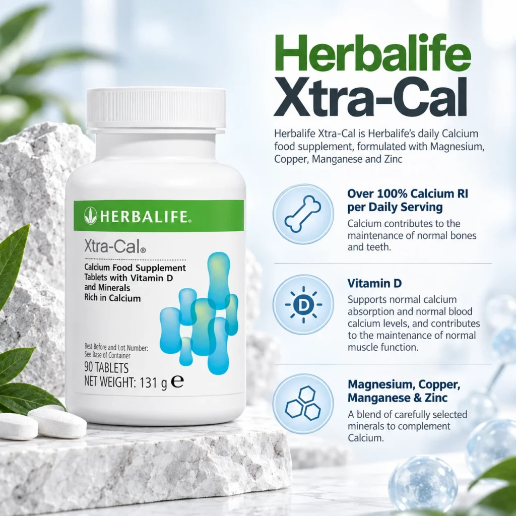 Herbalife Xtra-Cal calcium supplement with vitamin D, magnesium, copper, manganese and zinc