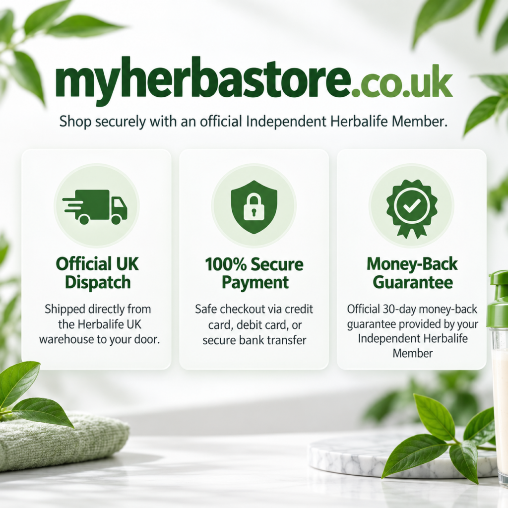 myherbastore.co.uk secure shopping image with official UK dispatch, secure payment and money-back guarantee